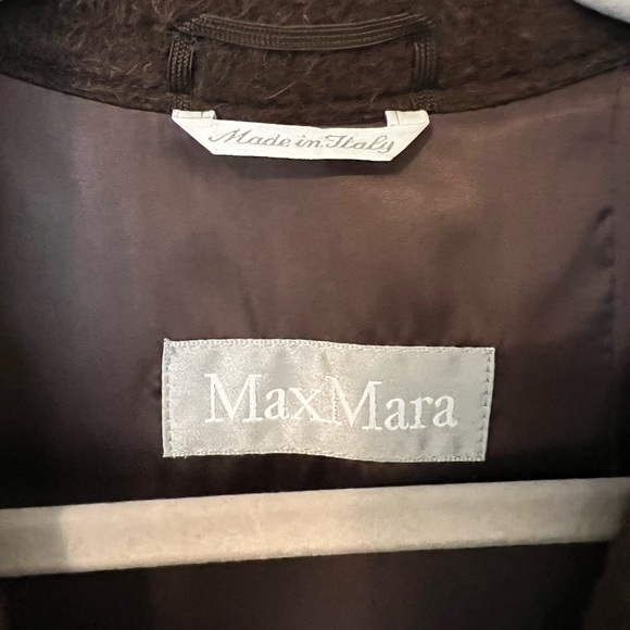 Max Mara Brown Alpaca & Virgin Wool Funnel Neck Coat - Picture 4 of 12